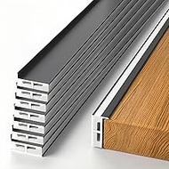 3.3Ft/1M LED Strip Aluminum Channel Diffuser, Tape Light Under Cabinet Recessed 18mm Clipboard Dark 