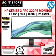 HP Series 3 Pro 21.5" 322PE / 324PV 23.8" FHD 5ms 100HZ VA Panel Vesa Mountable Monitor (HDMI / VGA)