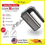 Mr Ringgit Hand Mixer CookMaster 3-in-1 5 Speed LED Indicator Blender (450W) HM6651