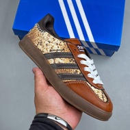 Adidas X Wales Bonner Gazelle Snake Comfortable Fit Low Top Board Shoes Brown Black