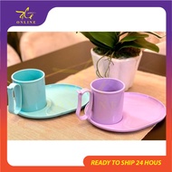Tupperware 300ml Mugs Snackactizer Plates Tea 4 Two Set Purple Pepel Turquoise High Tea English Hi-tea Dessert Cake Kek