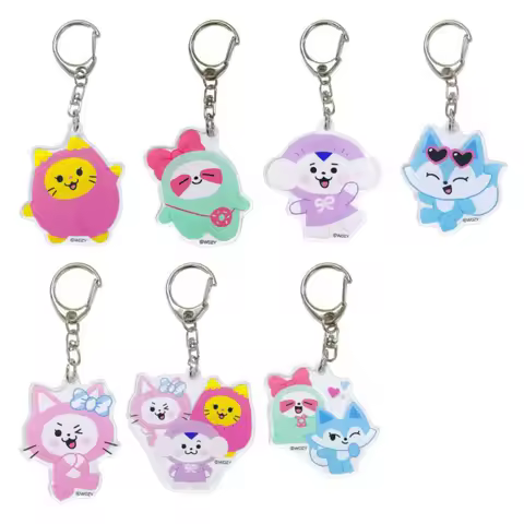 1 Pcs KPOP ITZY Key Chain MDZY Yeji Lia Ryujin Chaeryeong Yuna Character Keychain Keyring Bag Access