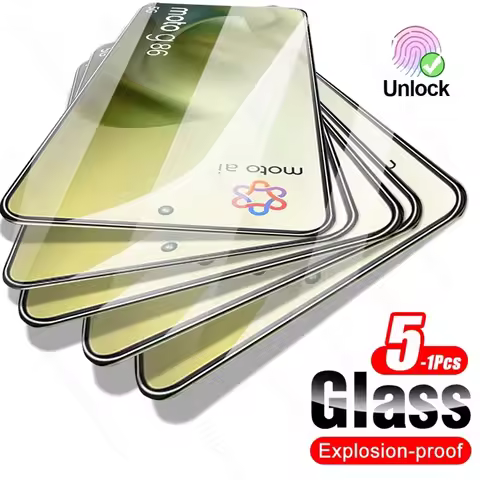 5-1Pcs 9H Clear Crystal Tempered Glass Case For Motorola MotoG86 Moto G86 G 86 Power 86Power G86Powe
