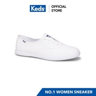 KEDS WF54619 CHILLAX SEASONAL SOLIDS WHITE Women's slip-on sneakers white hot sale