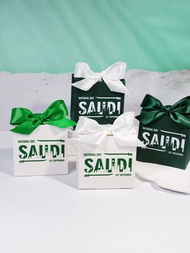 10/20pcs Saudi National Day Gift Box With Ribbon - Premium Square Box For 23rd September Celebration