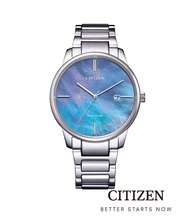 CITIZEN นาฬิกาข้อมือผู้ชาย Eco-Drive BM7520-88N Mother of Pearl Men's Watch ( พลังงานแสง )