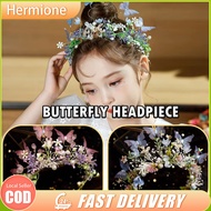 Sweet Butterfly crown Children's Forest Style Hairbands flower Wreath Headband For Kid Cute Beautifu