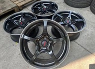 正品RAYS G50 18吋輪轂日本鍛造原廠拆車件 數據 5X112 8.5J ET35 適配：奧迪A3 A4 S3 S4 平治 寶馬等