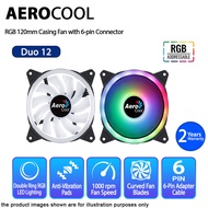 AEROCOOL Duo12 ARGB 120mm Casing Fan With 6-Pin Connector