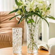 Round glass flower vases, glass flower vases, cylindrical flower vases, decorative glass vases