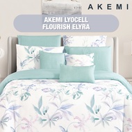 Bộ ga và Vỏ gối Akemi Sateri Lyocell Flourish gồm 5 món (King / Queen)