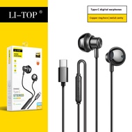 Miaxia niềm vui LI-TOP A27 Loại-C Tai nghe có dây với kim loại loa bass HIFI chất lượng âm thanh