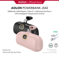 Aolon JS42 5000mAh Mini Powerbank Digital Display Capsule Quick Charge Power Bank Suitable For iPhon