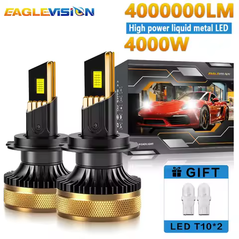 EAGLEVISION 4000W White Lamp Projector Headlight Led Canbus 12v 24v HB3 HB4 9012 H1 H4 H7 H11 Auto L