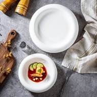 Creative tableware dinner plate Ideas art oval shaking plate Western food white ceramic plate home h