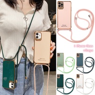 For Huawei P30 Pro Huawei P40i Huawei Mate 20 Pro Huawei P40 Pro Huawei Mate 30 Pro Huawei P30 Huawei Mate 20Huawei Mate 30 PLuxury Gold Plated Plating Silicone Soft TPU Case with Lanyard Crossbody Strap Necklace Chain