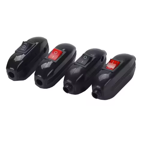 Black 12V 24V 250V 125V 10A Online ON OFF Push Button Switch Midway Led Light Wire Electric Switch 2