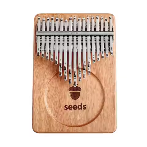 Seeds Style 17/21 Gemini Flatboard Kalimba, Upgradable to 34 Chromatic Thumb Piano, Finger Piano C M