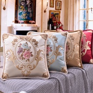 48x48cm Square sofa pillow cover Luxury European Chenille Jacquard Square Bed Head Pillow cover sofa