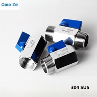 304 stainless steel mini ball valve PN63 1/8 1/4 3/8 1/2 3/4 Manually switch valve DN6 8 10 15 20 25