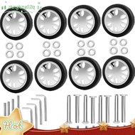 【hing0】8pcs Luggage Wheels Replacement Kit,Dia 2in/50mm Thick 0.47in/12mm Resistant Rubber Mute Cast