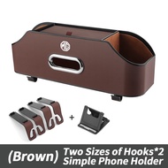 กล่องกระดาษทิชชู่หลังเบาะนั่งอเนกประสงค์เก้าอี้หลังรถถุงแบบแขวนกล่องเก็บของพร้อมที่วางแก้วสำหรับ MG 