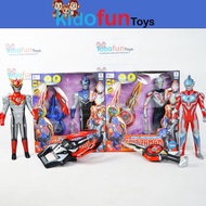 Mainan Action Figure Set 35cm Ultraman + Senjata Besar dengan Lampu & Suara Ginga Orb Rosso Blu Ultr