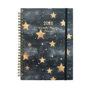 2026 Academic Year Weekly and Monthly Planner Calendar A5 English Agenda Notebook Self-Discipline Ti