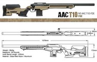 《GTS》Action Army AAC T10 VSR系統空氣手拉狙擊槍 沙色-AACT10DE