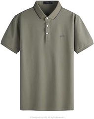 MMLLZEL Comfortable POLO Shirt Mulberrys Silk T-shirt Men's Summer Business Breathable Short Sleeves (Color : D, Size : L code)