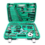 Heavy-Duty 121-Piece Tool Box: Portable Ratchet & Socket Set