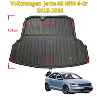 For Volkswagen VW Jetta MK6 2012 - 2018 Car Rear Trunk Cargo Boot Tray  Luggage Liner Mat Floor Tray Carpet Anit-slip Fit Original OEM