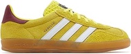 adidas Womens Gazelle Indoor Bright Yellow Burgundy Size 7.5