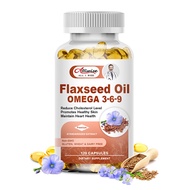 Alliwise Flaxseed Oil 1000mg Softgels Omega 3-6-9 Supplement for Reduce Cholesterol Skin Health Help Sleep Support Heart Health for men women