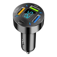 66W 4 Ports USB PD Quick Car Charger QC3.0 Type C Fast Charging Car Adapter Cigarette Lighter Socket Splitter Item specifics:1. LED display monitors the car battery voltage in real time2. 4 USB supports simultaneous output with an indicator light QC3.0 o