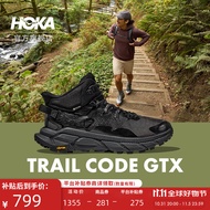 HOKA ONE ONE男女款秋冬中帮轻量舒适防水户外徒步鞋TRAIL CODE GTX 黑色/鸦黑色-男款 42.5