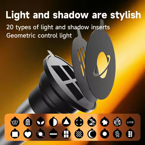 LINIM 10W Flashlight Four Color Projection Light Built-in6600mAh Battery Fill Light Ambience Light w