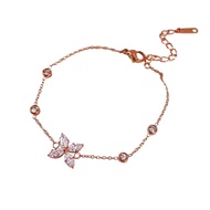 YEAR END DEAL RM99 ONLY - CELOVIS Ixora Flower Zirconia Chain Bracelet ( Gold/ Rose Gold/ Silver )