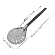 Turning Pizza Peel with 8 inch Aluminum Round Pizza Paddle, 23.6 inch Overall, Outdoor Pizza Oven Ac