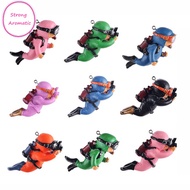 STRO Kawaii Resin Frogman Aquarium Ornaments Interesg Floag Decoration Simulated Mini Diver Fish  Aquarium Accessories MY