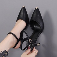 WC3 Comfortable Flat Buckle Pointed High Heels - Real Soft Leather Fashion Sandals 2025