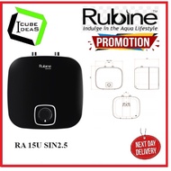 RUBINE STORAGE WATER HEATER ( RA 15U UNDER SINK ) WITH Dielectric connector + Pressure Relief Valve + Mounting Hardware