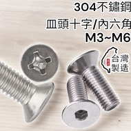 304 Stainless Steel White Iron Screw M3 M4 M5 M6 Pan Head Hexagon Socket Machine Thread Flat M6 Scre