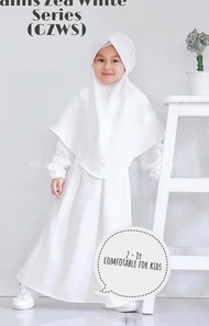 19032024 Baju Muslim Anak Perempuan Putih Gamis Anak Perempuan Fashion