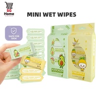 Mini Wet Wipes | Baby Kids Ladies Handbag Animals Hello Kitty Pochacco Lotso | Soft Wet Tissue