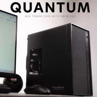 TECWARE Essential Quantum MATX - mATX PC Case With 380W PSU Pre-Installed