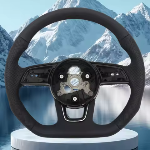 Sports Style Car Steering Wheel Suitable A3 A4 S4 B9 S3 8V RS5 A5 S5 17-24 Car Accessories Leather S