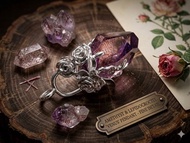 紫超七彼岸花水晶　S 925銀