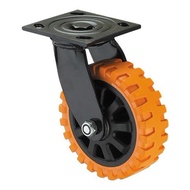 HY/💥Trolley Industrial Tire Universal Brake Caster Solid Core Ball Wheel Platform Trolley Caster6Inch Heavy-Duty Directi
