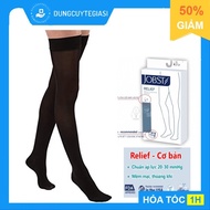 JOBST Relief silicone varicose veins medical stockings (thigh stockings) - Basic black, closed toe, 